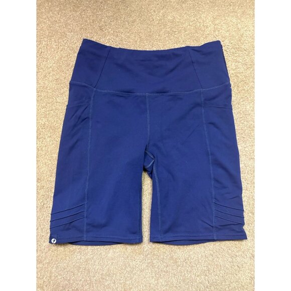 Oiselle Women's Pocket Jogger Running Shorts Navy Blue Size 12 Inseam 8” - Picture 1 of 6